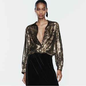 ZARA FOIL SHIRT